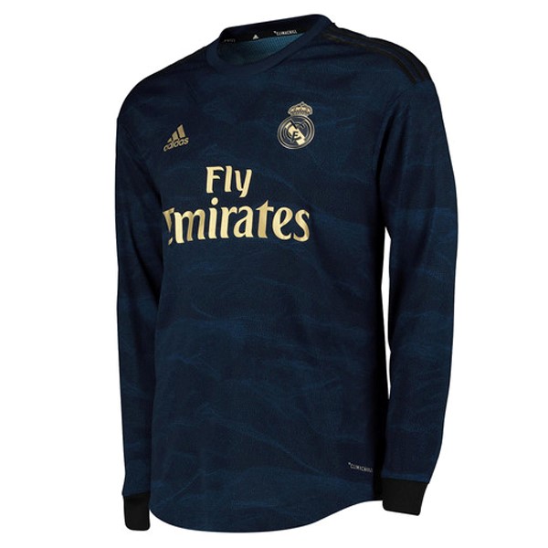 Camiseta Real Madrid Replica Segunda Ropa ML 2019/20 Azul